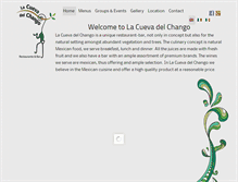 Tablet Screenshot of lacuevadelchango.com